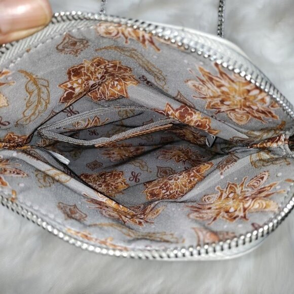 Hobo International Daria Leather Convertible Crossbody Clutch Handbag Gray - Picture 10 of 13